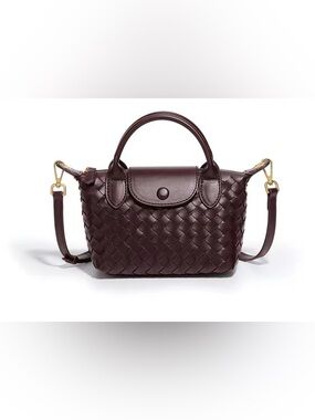 Woven Leather Mini Crossbody Bag